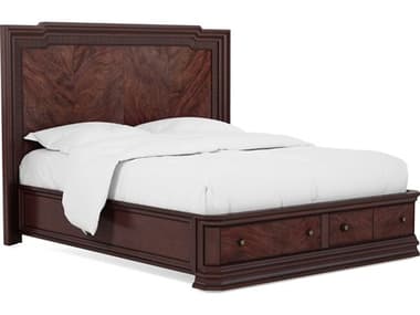 A.R.T. Furniture Revival Napa Mahogany Brown Rubberwood Wood King Panel Bed AT3281361730