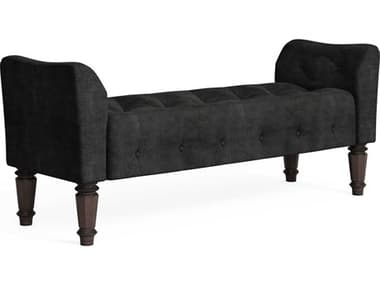 A.R.T. Furniture Revival 62" Napa Mahogany Black Fabric Upholstered Accent Bench AT3281491730