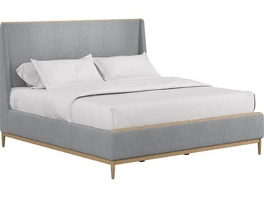 A.R.T. Furniture Loft Gray Natural Maple Poplar Wood Upholstered King Panel Bed AT3351261911