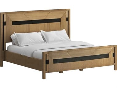 A.R.T. Furniture Loft Brown Natural Woven Rubberwood Wood King Panel Bed AT3351361911