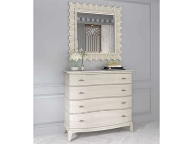 A.R.T. Furniture Starlite 48" Wide Silver Rubberwood Accent Chest with Wall Mirror AT4061532227SET
