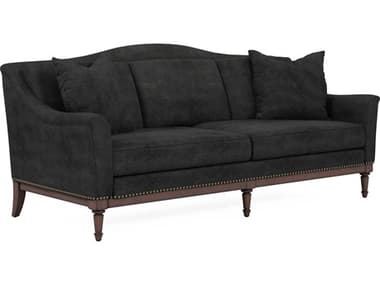 A.R.T. Furniture Magritte 91" Napa Mahogany Black Fabric Upholstered Sofa AT5285011730AA