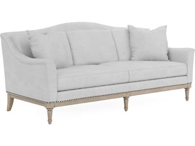 A.R.T. Furniture Magritte 91" Washed Maple White Fabric Upholstered Sofa AT5285015851AA