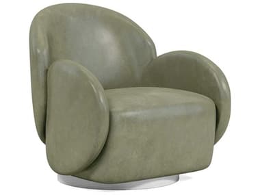 A.R.T. Furniture Rothko 32" Swivel Green Leather Accent Chair AT5295265517