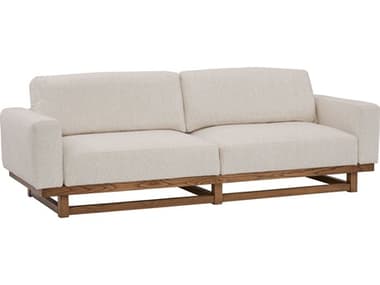 A.R.T. Furniture Floating Track 100" Cream Beige Fabric Upholstered Sofa AT7585215062