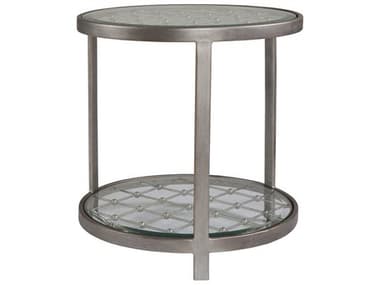 Artistica Metal Designs Royere 24" Round Glass St Laurent End Table ATS01200995344