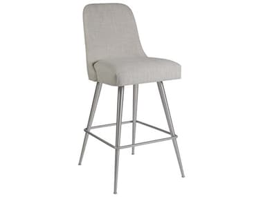 Artistica Signature Designs Dinah Swivel Fabric Upholstered Misty Gray Brushed Stainless Steel Bar Stool ATS01228189601
