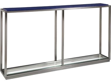 Artistica Signature Designs Ultramarine 75" Rectangular Stone Blue Brushed Stainless Steel Console Table ATS012288966