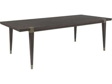Artistica Signature Designs Belvedere 88-124" Extendable Rectangular Wood Falcon Brown Antiqued Brushed Nickel Dining Table ATS012295877