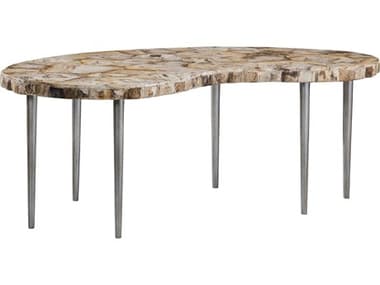 Artistica Signature Designs Caldera 50" Silver Varied Petrified Wood Cocktail Table ATS012305949