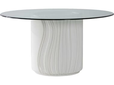 Artistica Signature Designs Volante 56" Round Glass Ivory Dining Table ATS01231587056C
