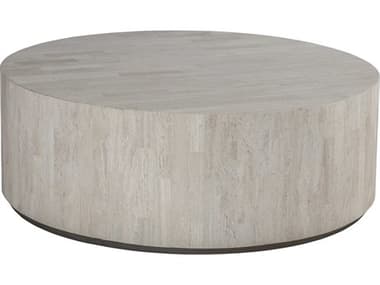 Artistica Signature Designs Cassio 48" Round Stone White Travertine Cocktail Table ATS012317943
