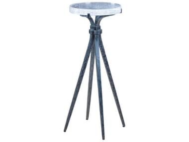 Artistica Signature Designs Luna 13" Round Glass Natural Iron End Table ATS012336950