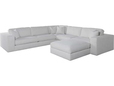 Artistica Upholstery Veronica 137" Wide White Fabric Upholstered Sectional Sofa ATS01241250S40