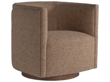 Artistica Upholstery Ingrid 31" Swivel Brown Fabric Accent Chair ATS01263211SW41
