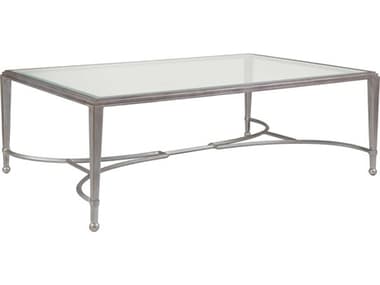 Artistica Metal Designs Sangiovese 54" Rectangular Glass Argento Cocktail Table ATS201194946