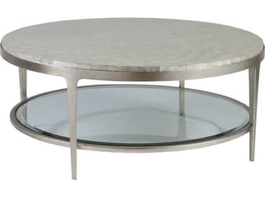 Artistica Home Gravitas White Capiz Shell with Champagne 42'' Wide Round Cocktail Table ATS2050943C