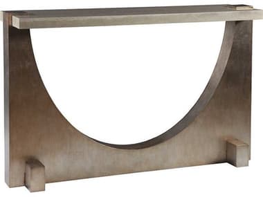 Artistica Impresario 75&quot; Rectangular Silver Travertine Stone With Leaf Console Table ATS2060966