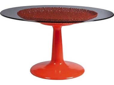 Artistica Seascape Orange Lacquer 56'' Wide Round Dining Table ATS207387056C