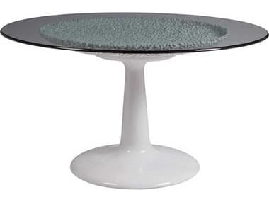 Artistica Seascape " Round Glass White Lacquer Dining Table ATS207487056C