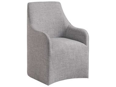 Artistica Riley Gray Fabric Upholstered Arm Dining Chair ATS208688101