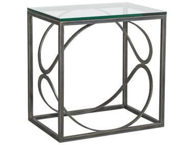 Artistica Metal Designs Ellipse 18" Rectangular Glass End Table ATS223495544