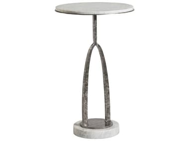 Artistica Signature Designs Vega 16" Round Marble Antique Iron End Table ATS2248950