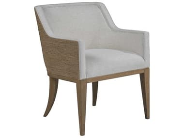 Artistica Simpatico Oak Wood Gray Upholstered Arm Dining Chair ATS237088301