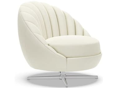 Artistica Upholstery Lucille Swivel White Accent Chair ATS263411PSW41