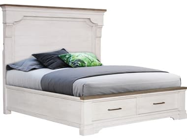 Avalon Furniture White Wood King Panel Bed AVLB0022666STG