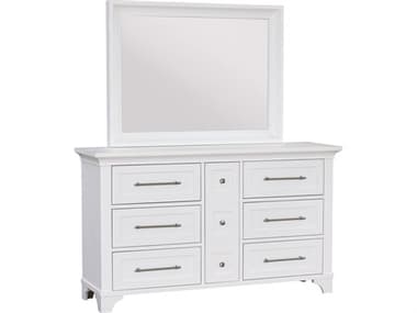 Avalon Furniture 6-Drawers Pine Wood Double Dresser and Mirror Set AVLB00299DVDSET
