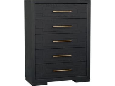 Avalon Furniture Brushed Charcoal Black Oak Wood Accent Chest AVLB00518C