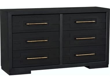 Avalon Furniture 6-Drawers Black Oak Wood Double Dresser AVLB00518D