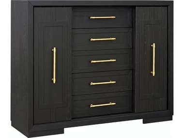 Avalon Furniture Brushed Charcoal Black Oak Wood Accent Chest AVLB00518GC