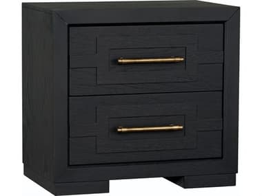 Avalon Furniture 2-Drawers Black Rubberwood Nightstand AVLB00518N