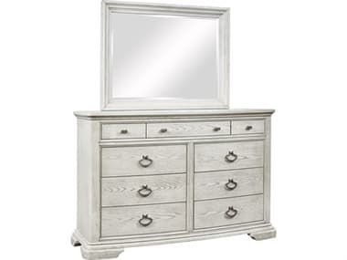 Avalon Furniture Rubberwood Double Dresser and Mirror Set AVLB00567DSET