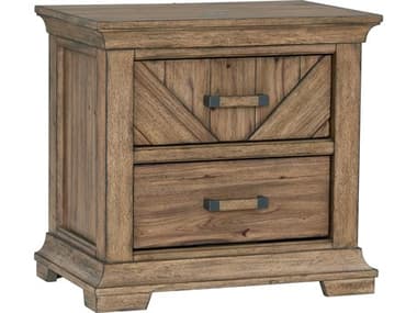 Avalon Furniture 2-Drawers Brown Rubberwood Nightstand AVLB00775N