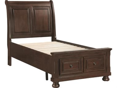 Avalon Furniture Brown Cherry Pine Wood Twin Sleigh Bed AVLB00961JB33
