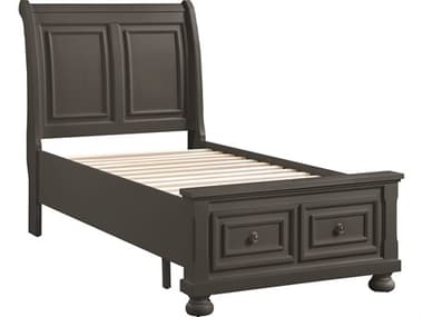 Avalon Furniture Gray Pine Wood Twin Sleigh Bed AVLB01061JB33