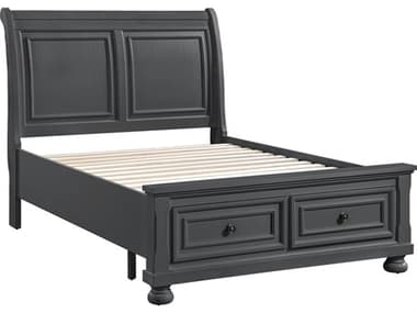 Avalon Furniture Gray Pine Wood Full Sleigh Bed AVLB01061JB46