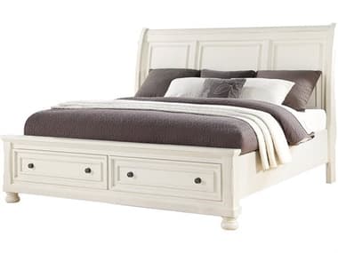 Avalon Furniture White Pine Wood Queen Sleigh Bed AVLB01163JB50