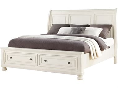 Avalon Furniture White Pine Wood King Sleigh Bed AVLB01163JB66