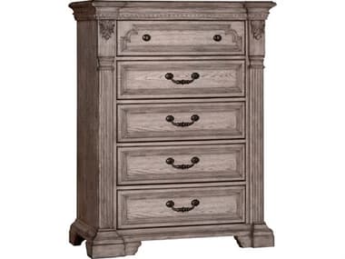 Avalon Furniture Light Taupe Brown Oak Wood Accent Chest AVLB01218C