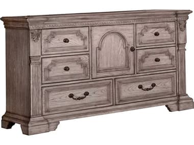 Avalon Furniture 6-Drawers Brown Oak Wood Double Dresser AVLB01218D