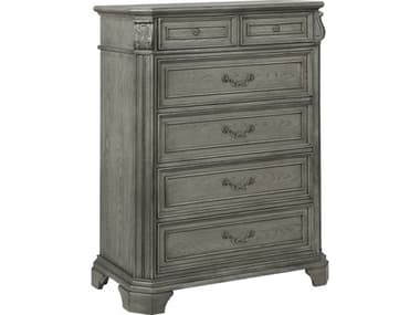 Avalon Furniture Wire Brushed Gray Oak Wood Accent Chest AVLB01550CC