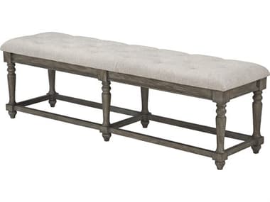 Avalon Furniture Sandblasted Gray Upholstered Accent Bench AVLB01623B