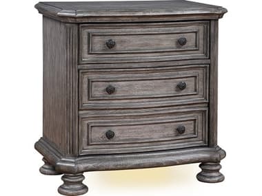Avalon Furniture 3-Drawers Gray Rubberwood Nightstand AVLB01623NC