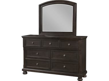 Avalon Furniture 7-Drawers Rubberwood Double Dresser and Mirror Set AVLB02255DCSET