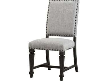 Avalon Furniture Pine Wood Gray Upholstered Armless Dining Chair AVLD00118DC