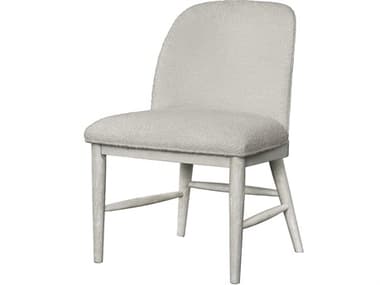 Avalon Furniture Rubberwood White Upholstered Armless Dining Chair AVLD00253AC